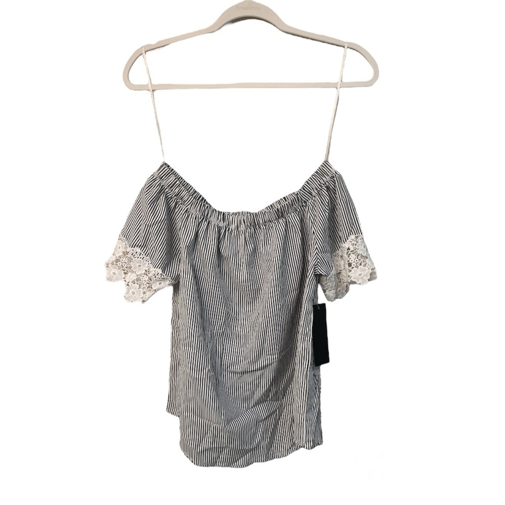 ☆ Kontrol Striped Off The Shoulder Top ☆